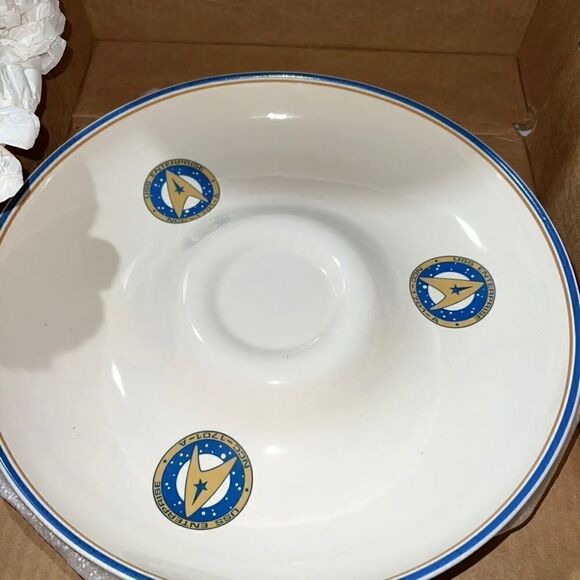Pfaltzgraff STAR TREK VI CHIP N DIP Plate Set 53-810 Undiscovered Country 1993 - Picture 3 of 5